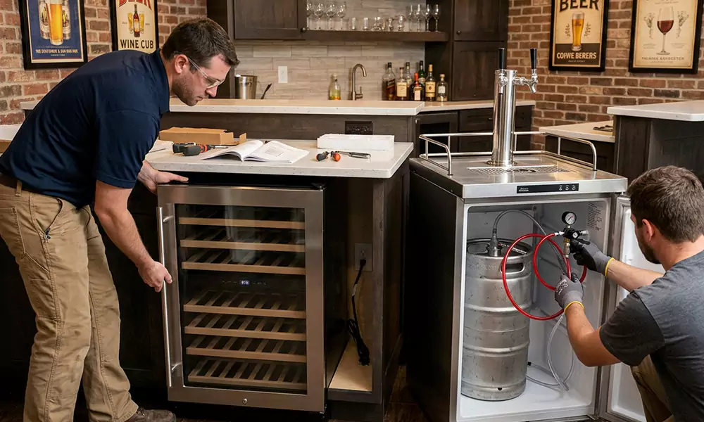 Wine Cooler and Kegerator Installation in Solana Beach, CA